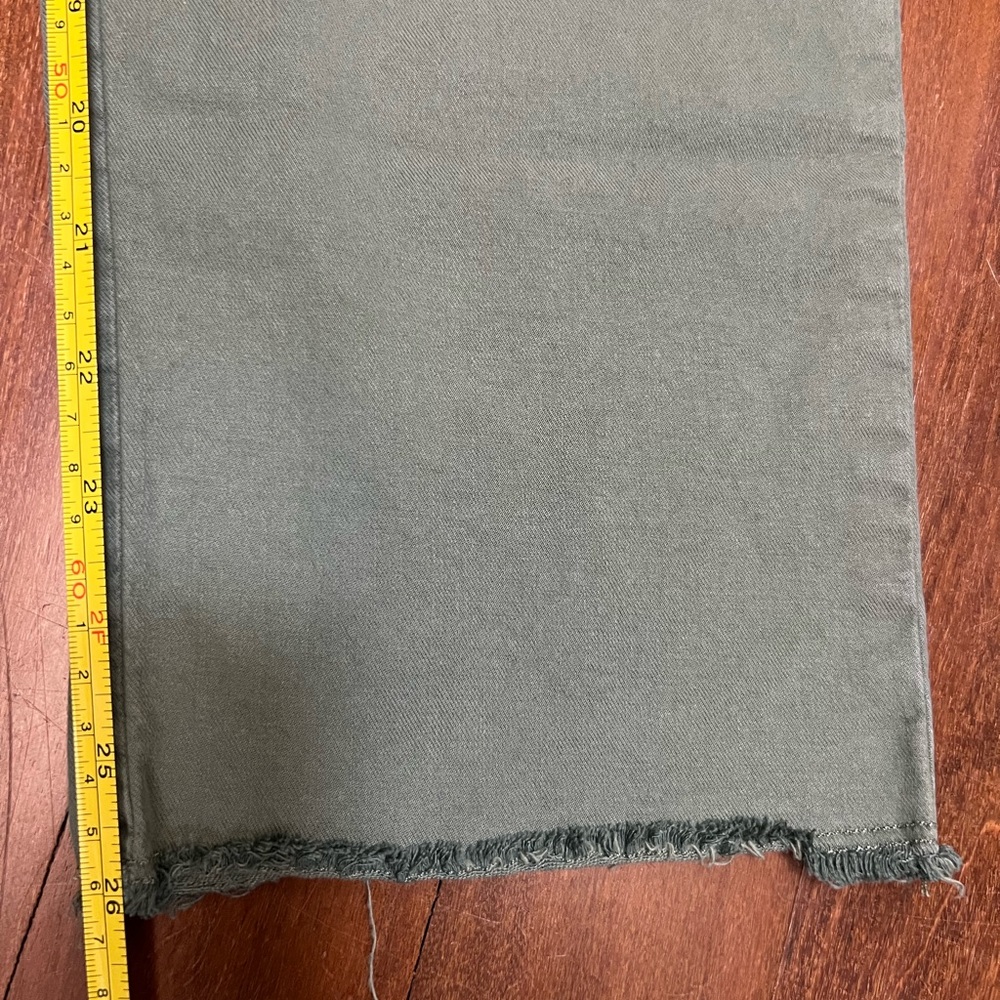 J Jill 4 Olive Fringe Hem Chino Straight Leg Pants - Picture 6 of 8
